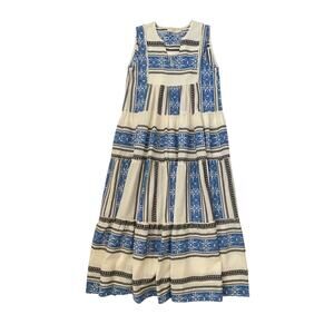 NWT DS Collection Maxi Midi Dress - Greece -Mediterranean - Blue + White - S/M
